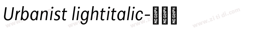 Urbanist lightitalic字体转换